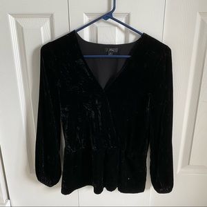 Black velvet top